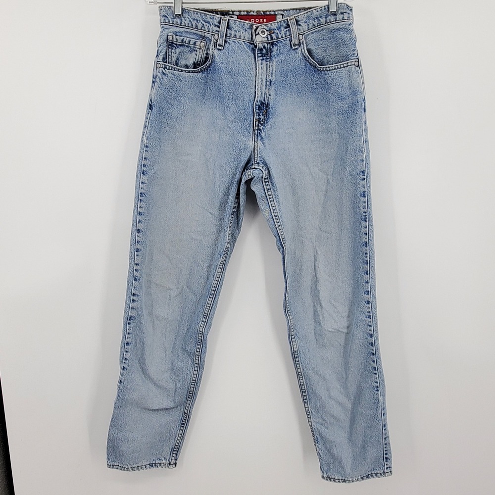Vintage Levi's Silver Tab Loose Fit Light Wash‎ Denim Jeans Women Size 11 Medium